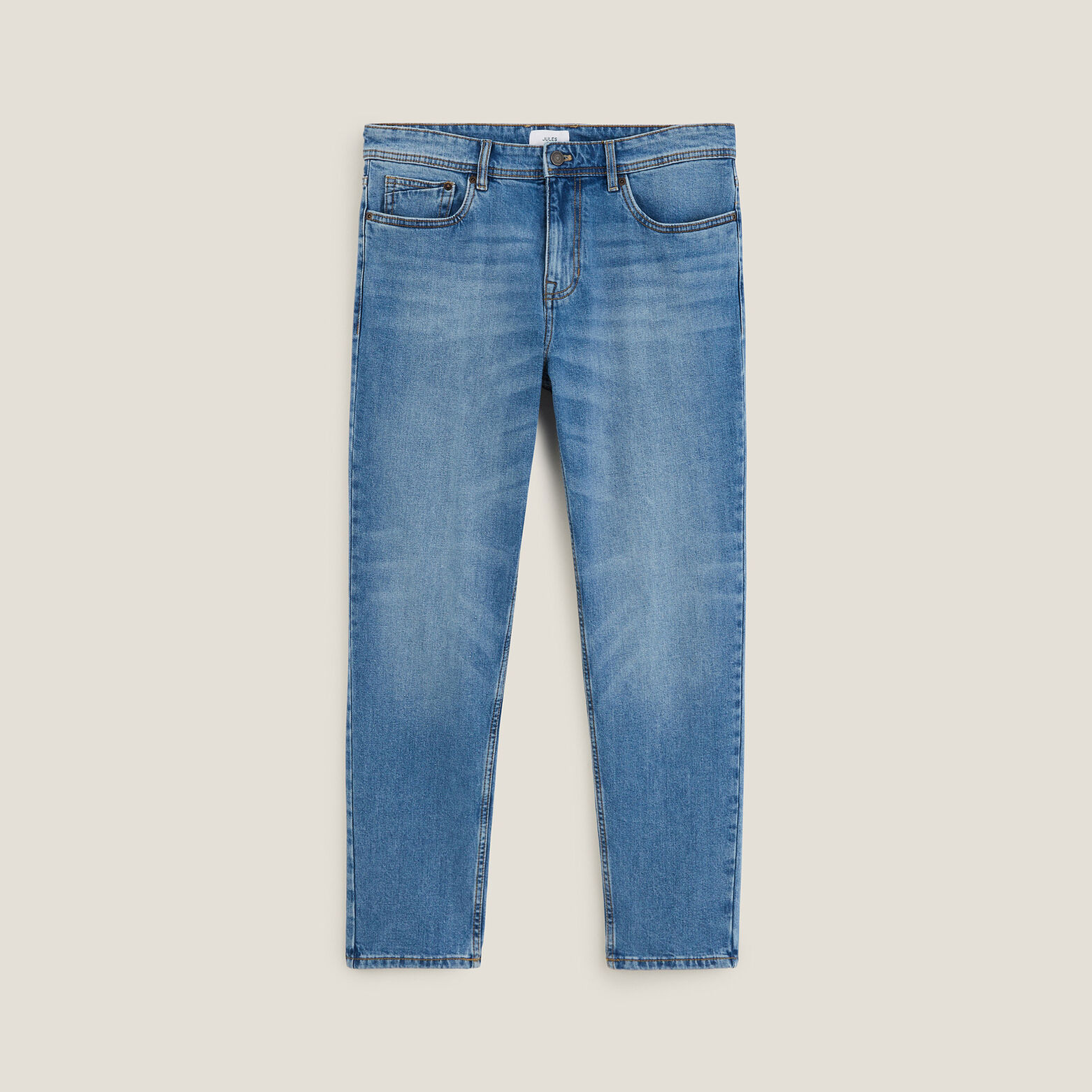 Relaxte jeans, 3 lengtes, in gerecycled katoen