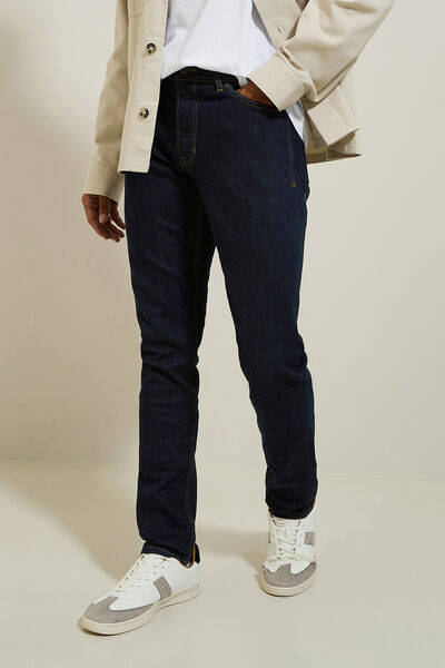 Slim fit jeans in ruw denim