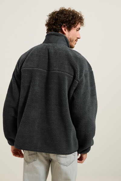 Sweat zippé en sherpa