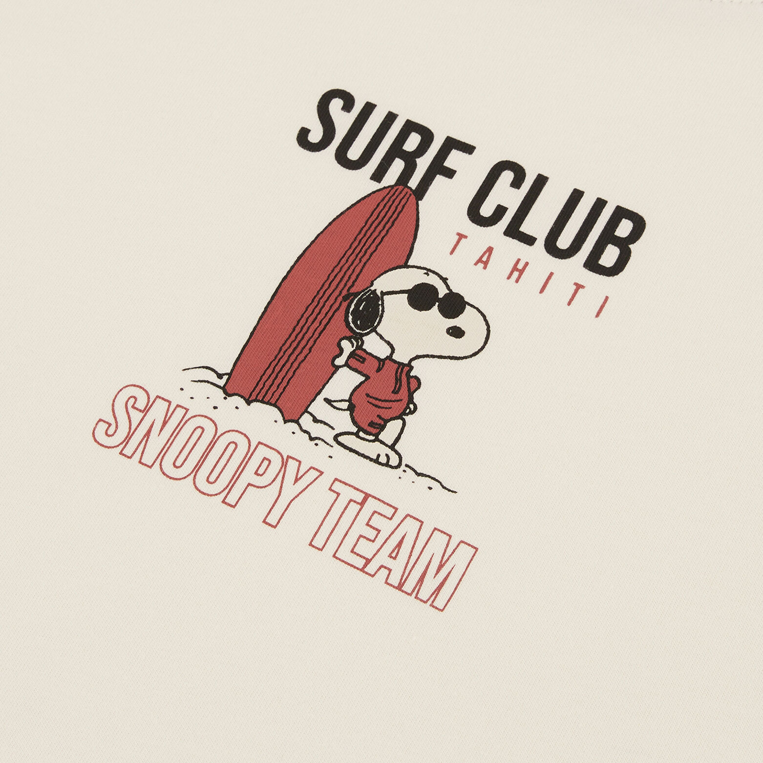 Tee shirt imprimé Surf Club licence Peanuts