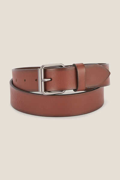 Ceinture large en cuir