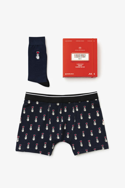 Coffret boxer et chaussettes fantaisies