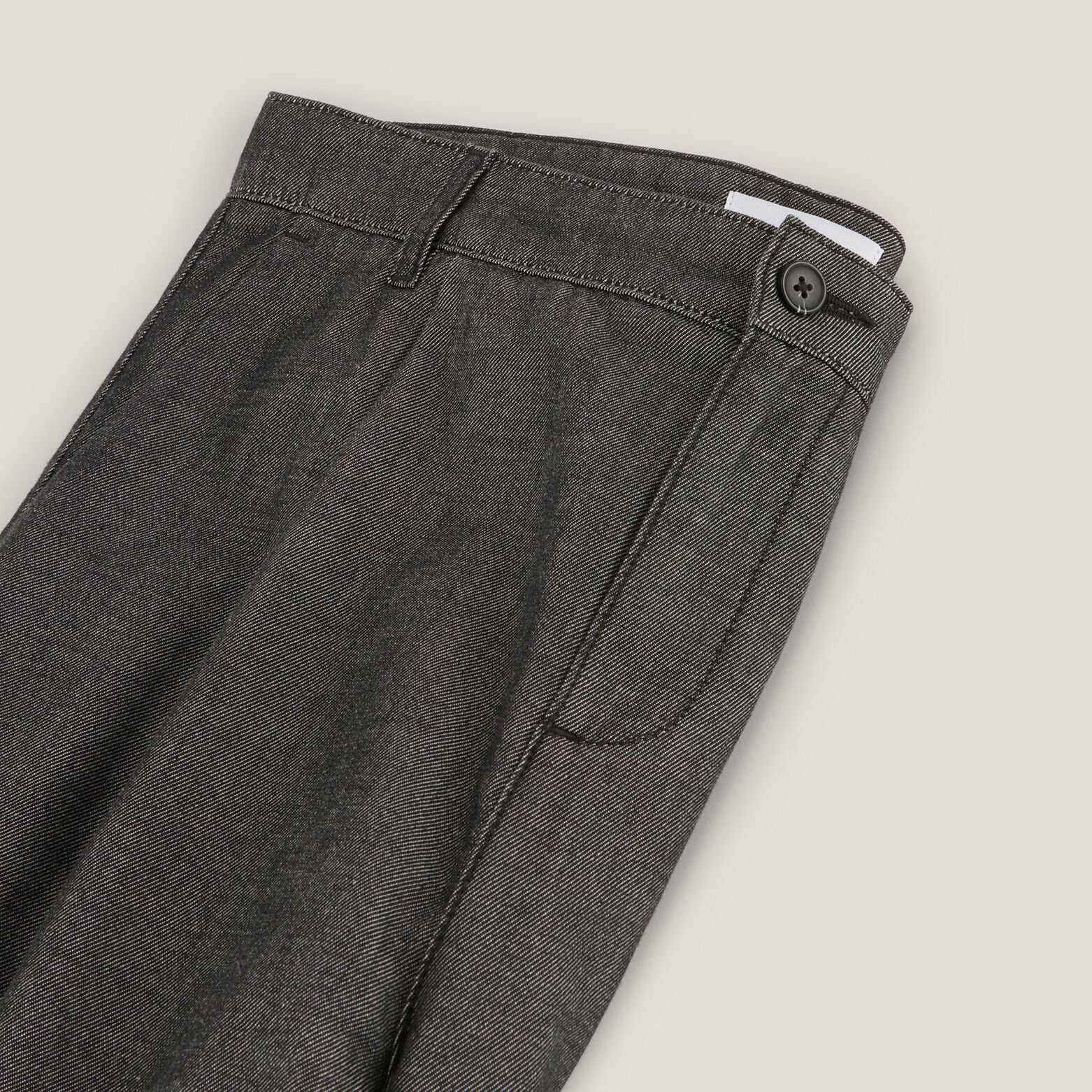 Pantalon relax en twill bi-ton