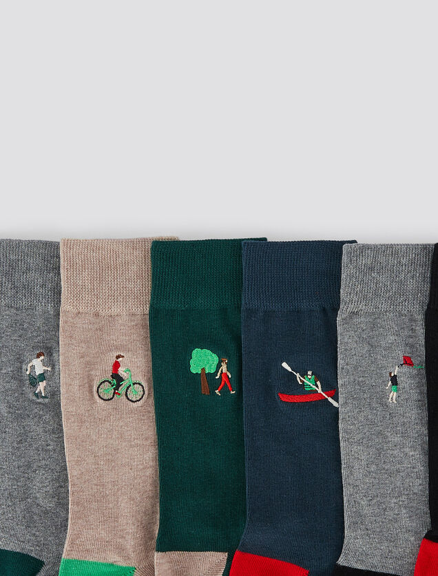 Coffret cadeau de 7 paires de chaussettes fantaisi