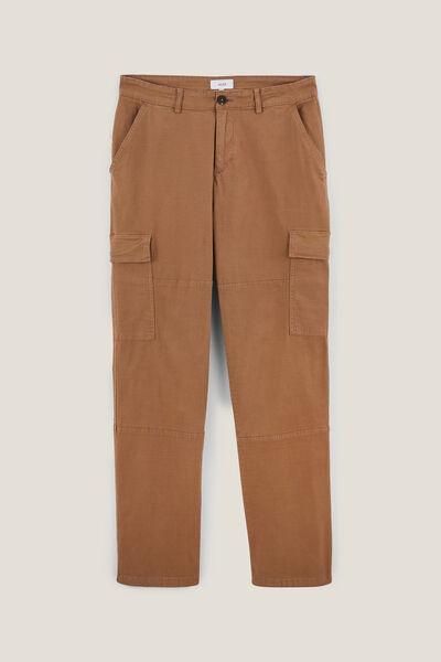 Pantalon cargo droit uni