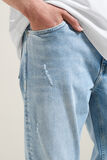 Straight, gebleekte jeans, 3 lengtes