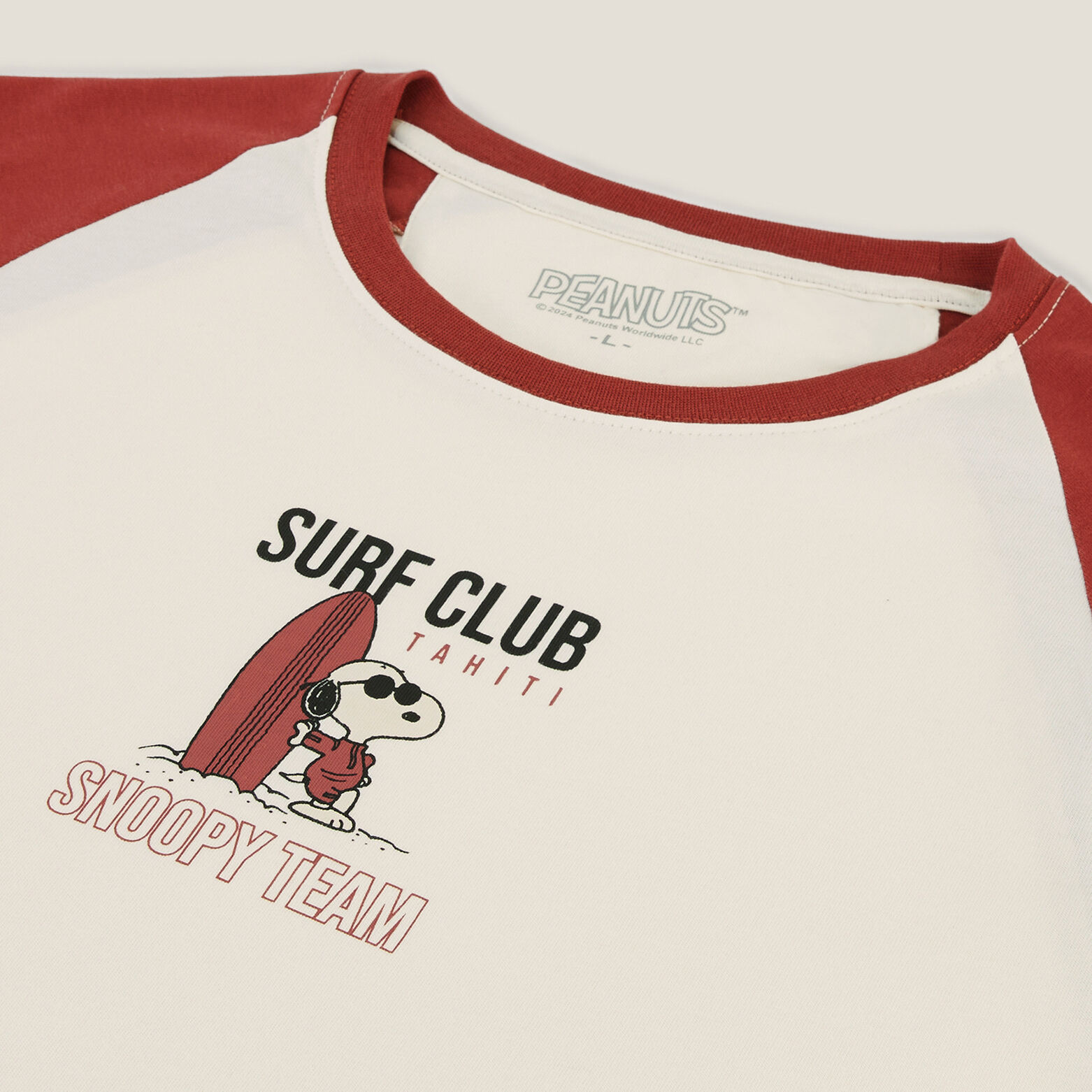 Tee shirt imprimé Surf Club licence Peanuts