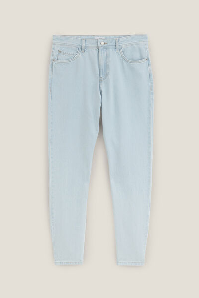 Washed tapered jeans