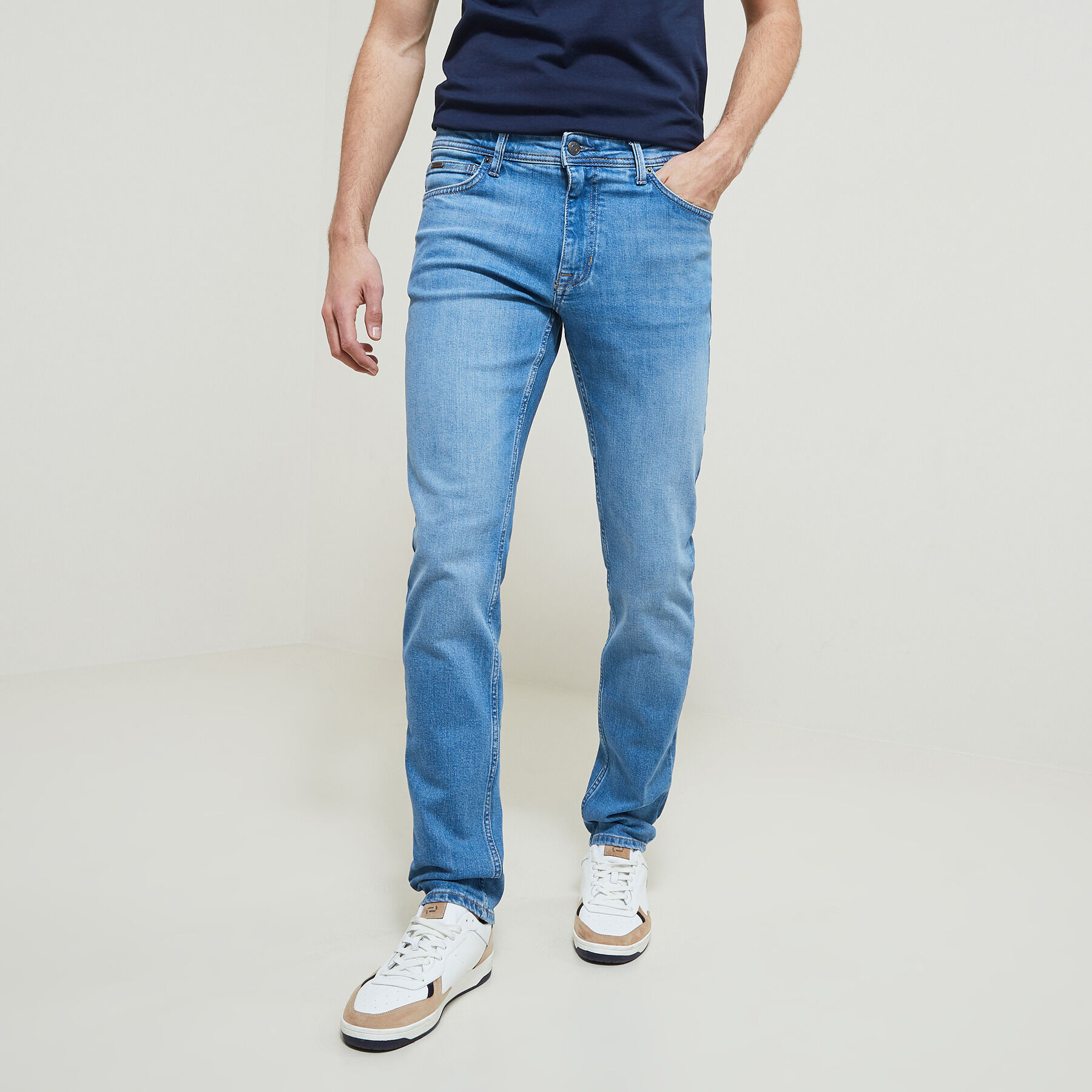 Jean bleu delavé cheap homme