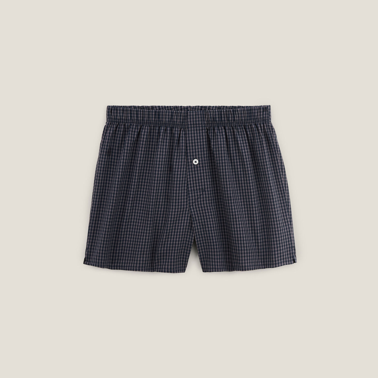 Boxershort met ruitjes in biokatoen