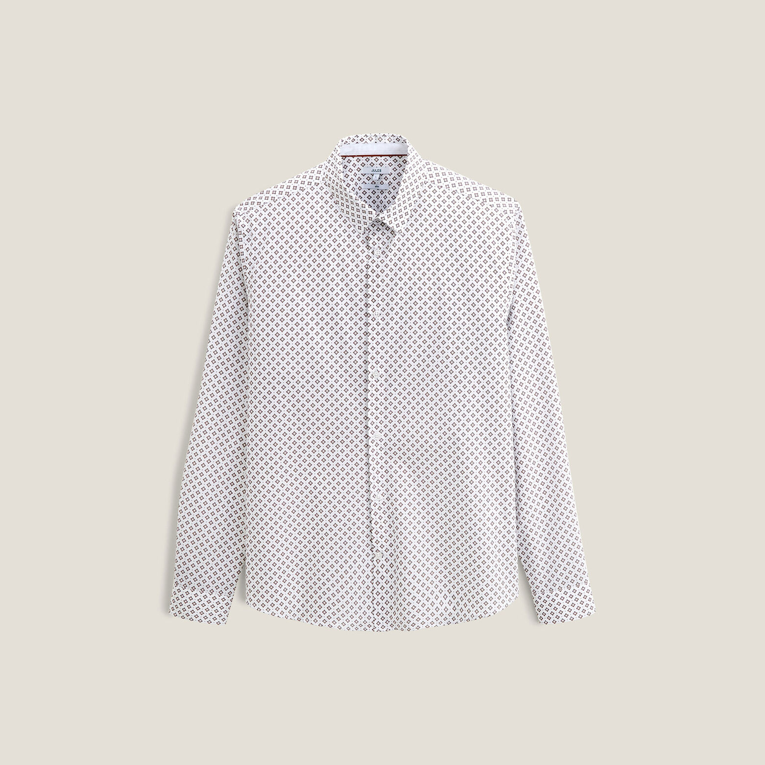 Chemise en coton imprimé géométrique