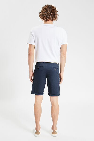 Bermuda chino uni avec ceinture