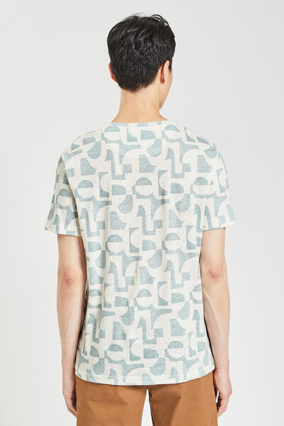 Tee shirt coton/lin imprimé