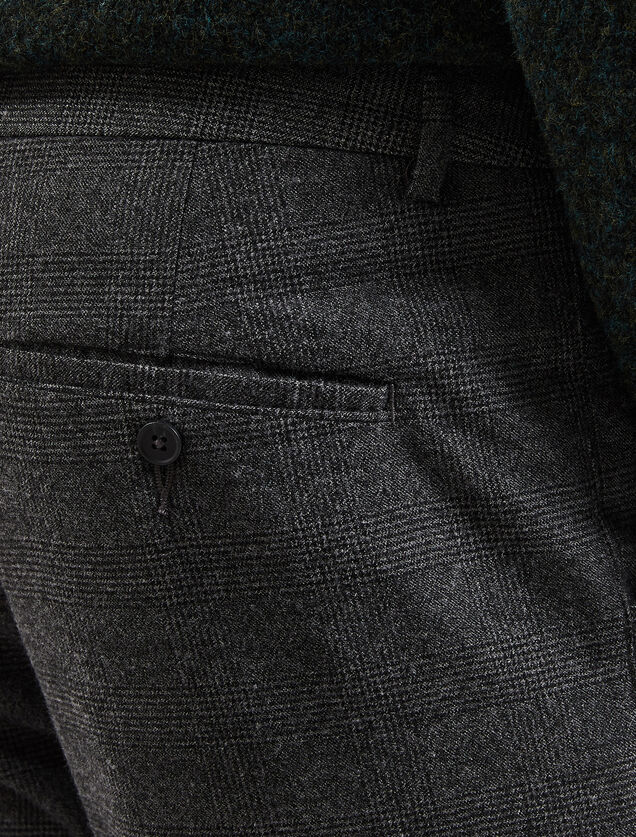 Pantalon chino slim à carreaux