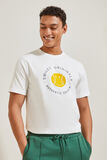 Ensemble tee shirt licence Smiley - Blanc