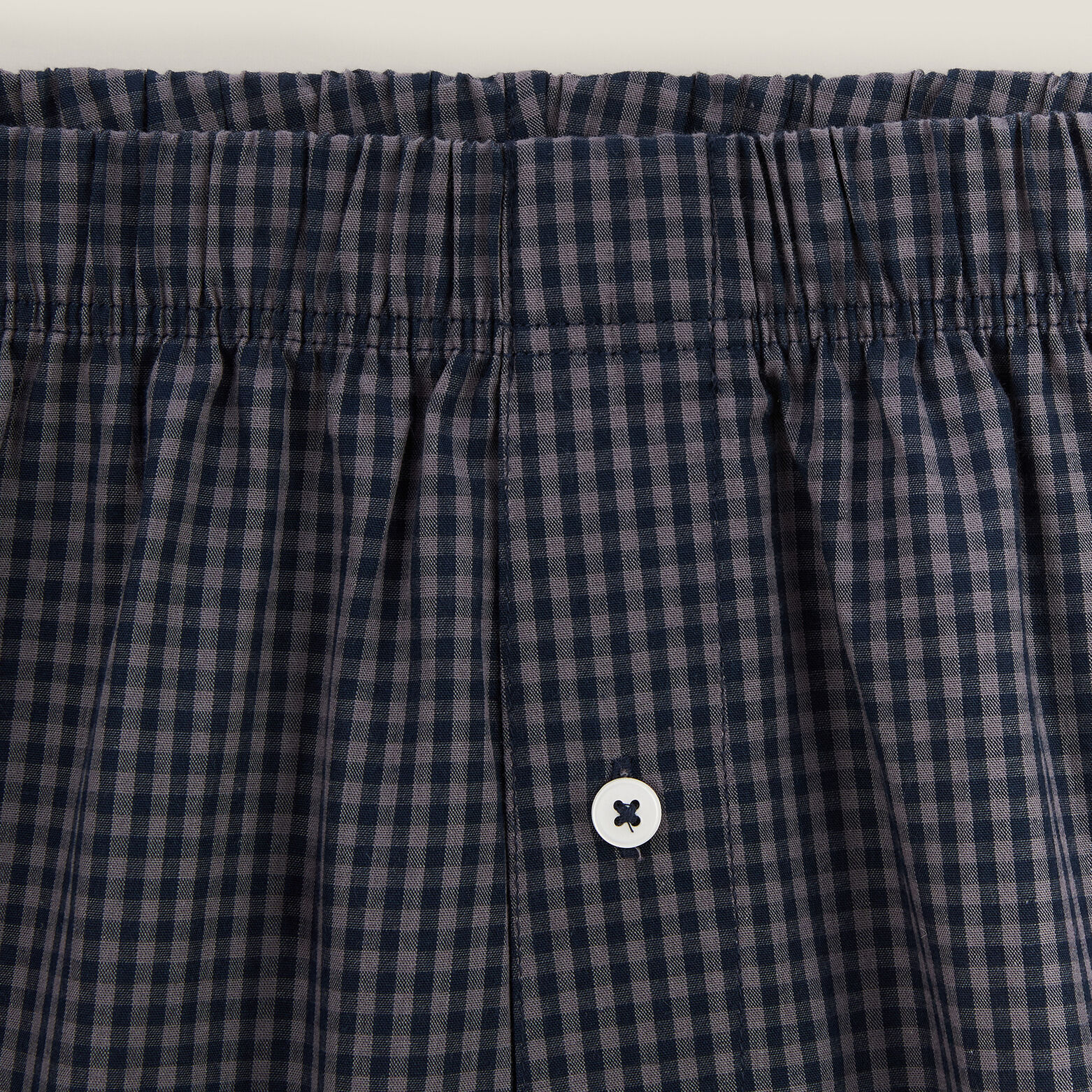 Boxershort met ruitjes in biokatoen