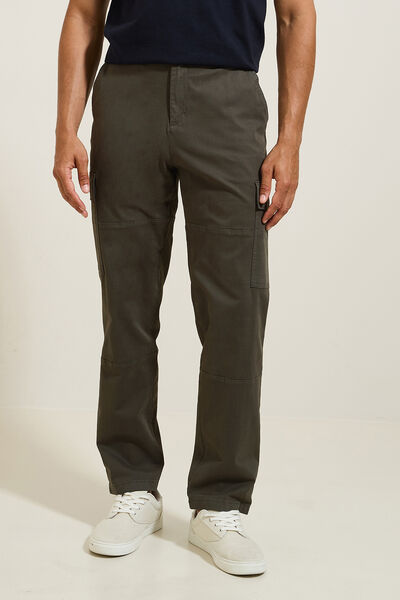 Pantalon cargo droit uni