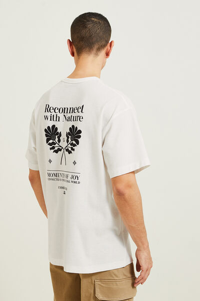 Relaxte T-shirt met print op voor-en achterkant