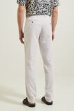 Pantalon slim en coton et lin