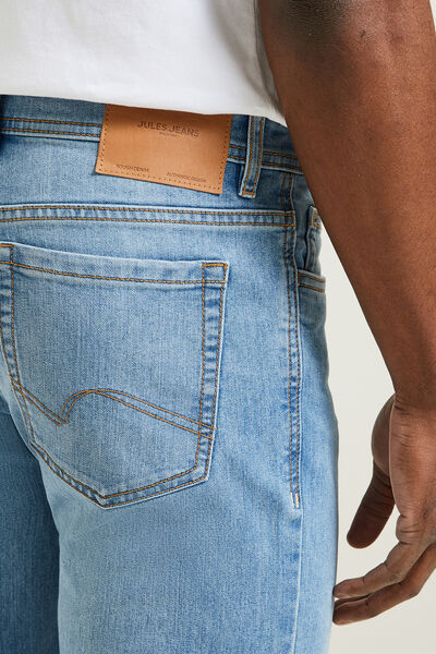 Slim jeans in gerecycled katoen en polyester 