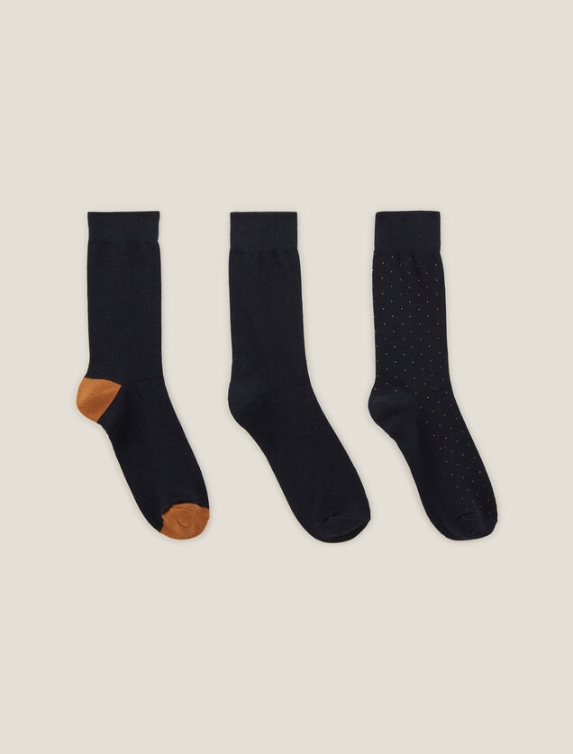 Lot de 3 paires chaussettes micro motif