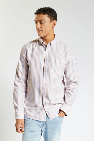 Chemise oxford regular à rayures