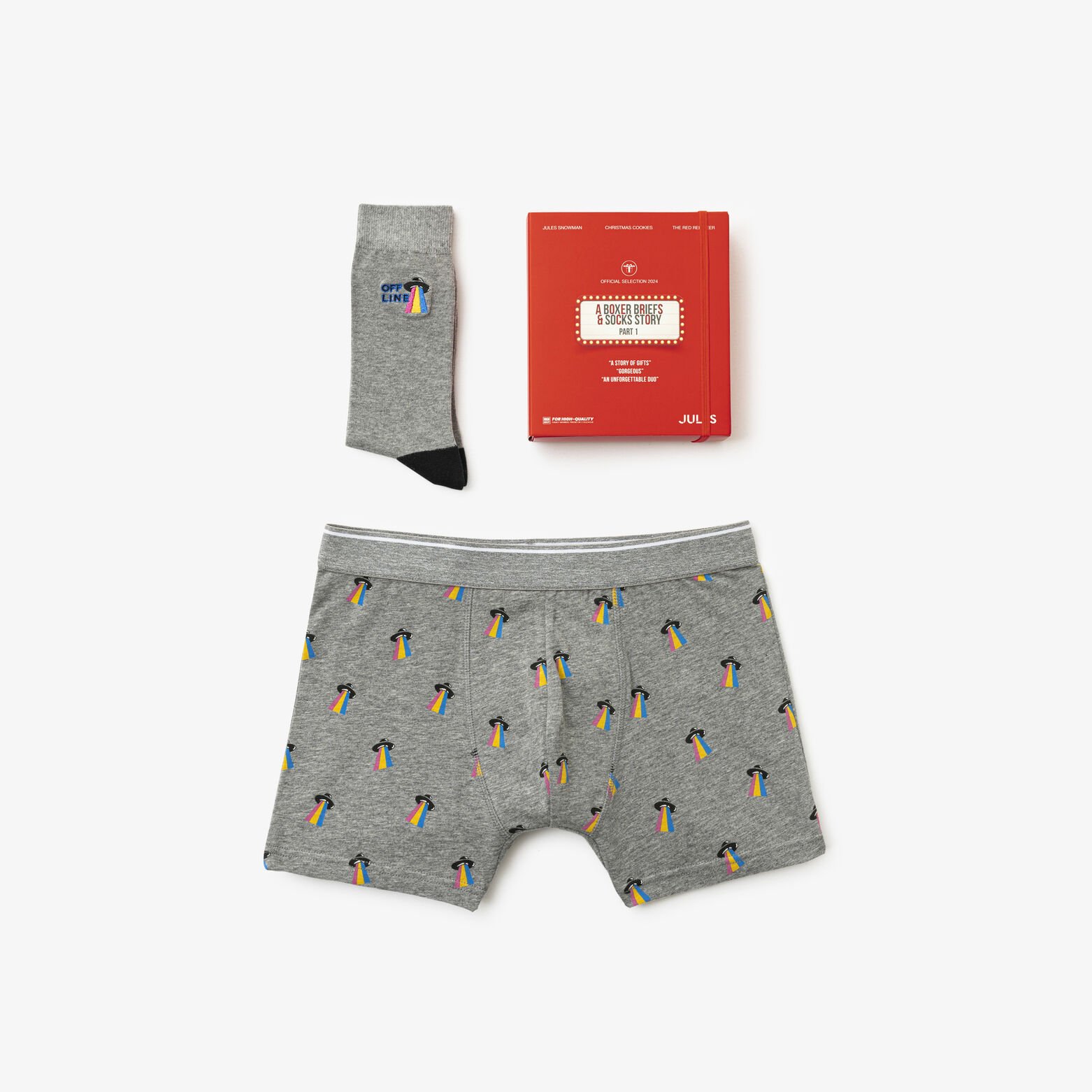 Coffret boxer et chaussettes fantaisies