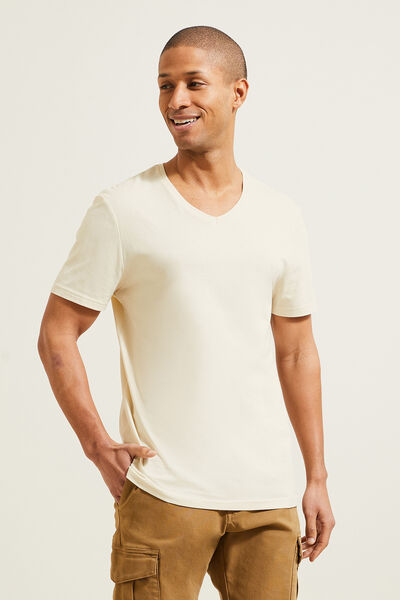 Basic T-shirt met V-hals