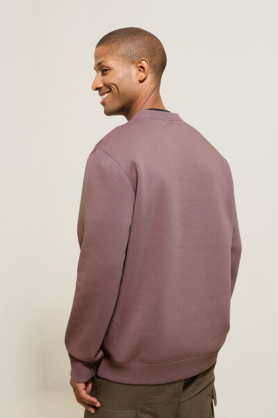 Sweater met ronde hals en print vooraan