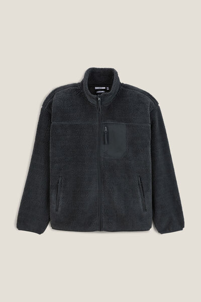 Sweat zippé en sherpa