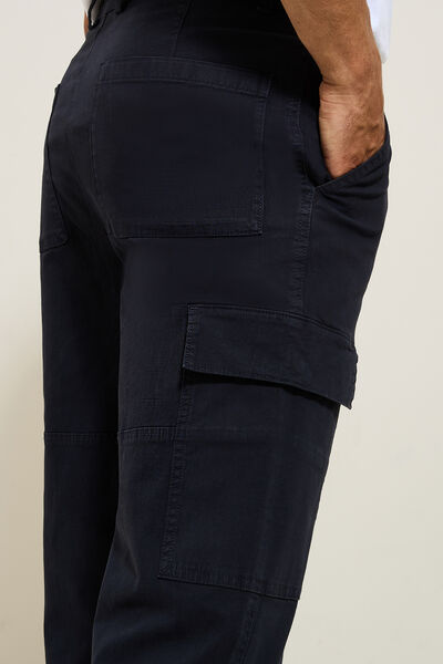 Pantalon cargo droit uni