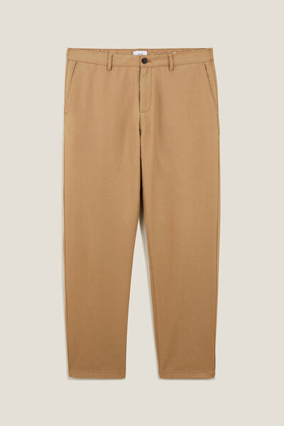 Pantalon chino large contenant du lin