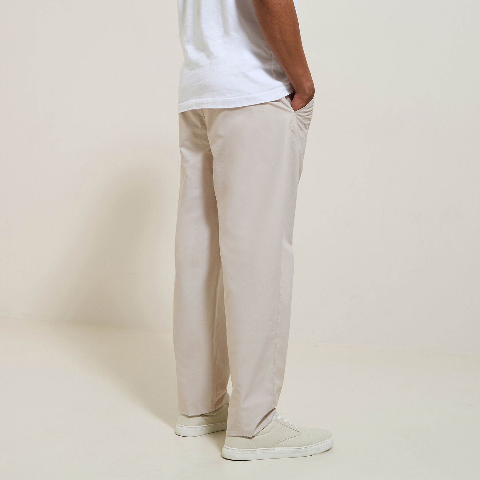 Pantalon coupe relax uni