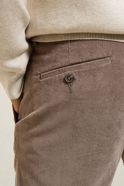 Pantalon chino slim en velours