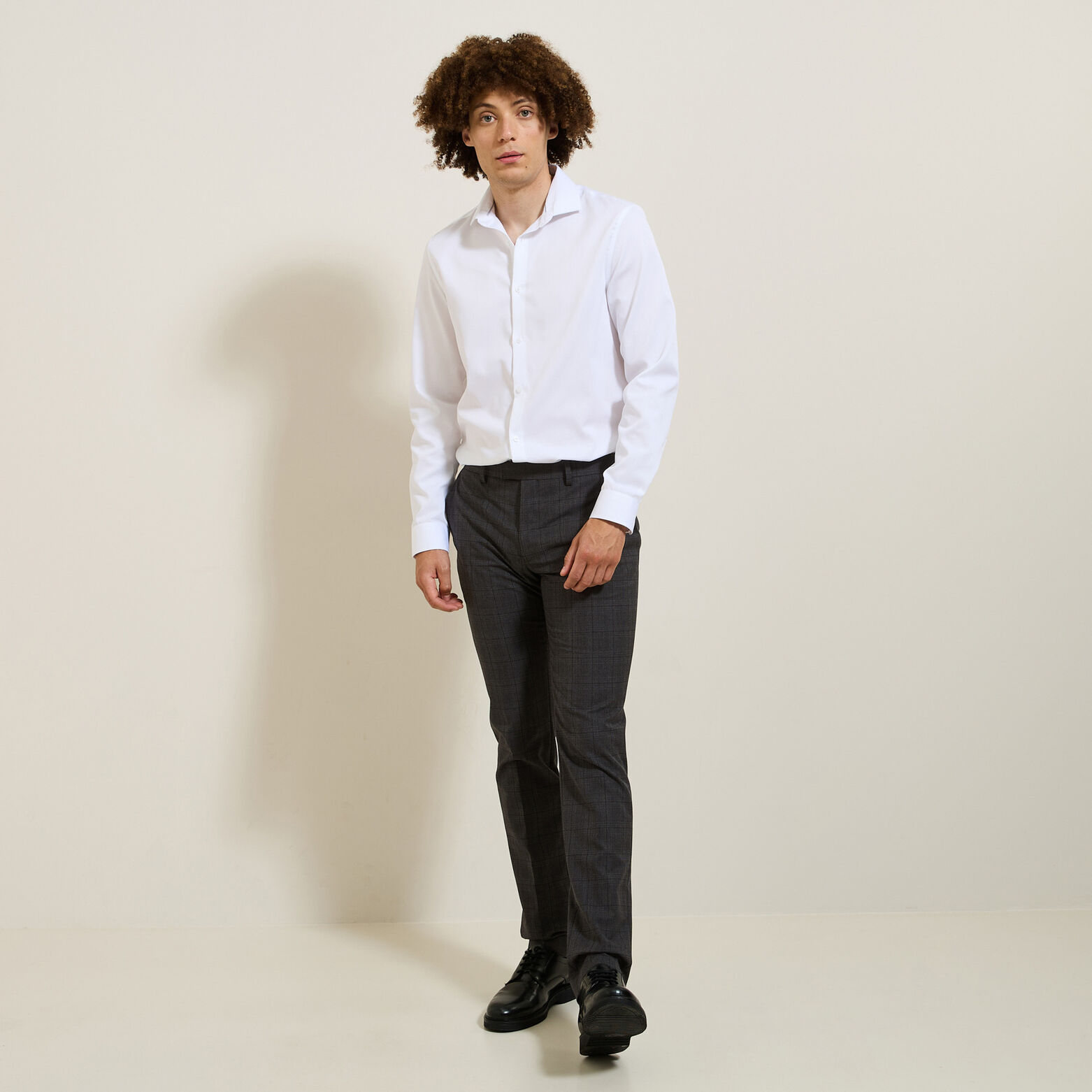 Pantalon de costume slim à carreaux