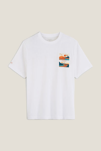 T-shirt aangebrachte landschap-print