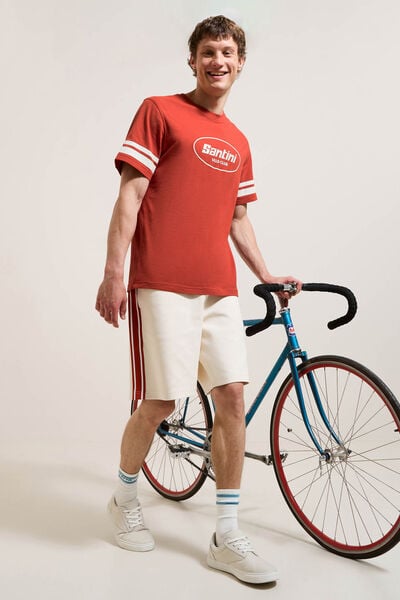 T-shirt met Vélo Club Jules x Santini-print
