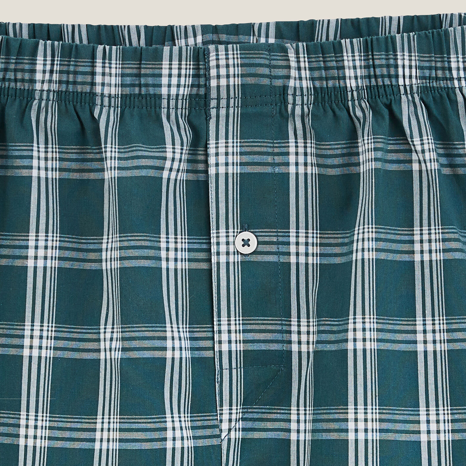 Boxershort met ruitjes in biokatoen