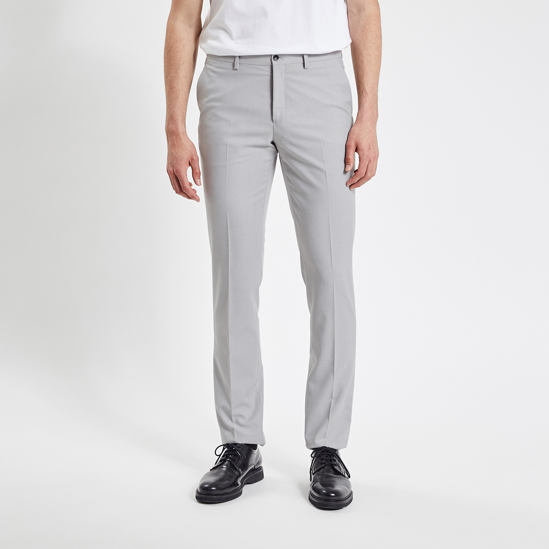 Pantalon de costume slim bi-ton Gris 36 71% Polyester, 27% Viscose, 2% Elasthanne Homme