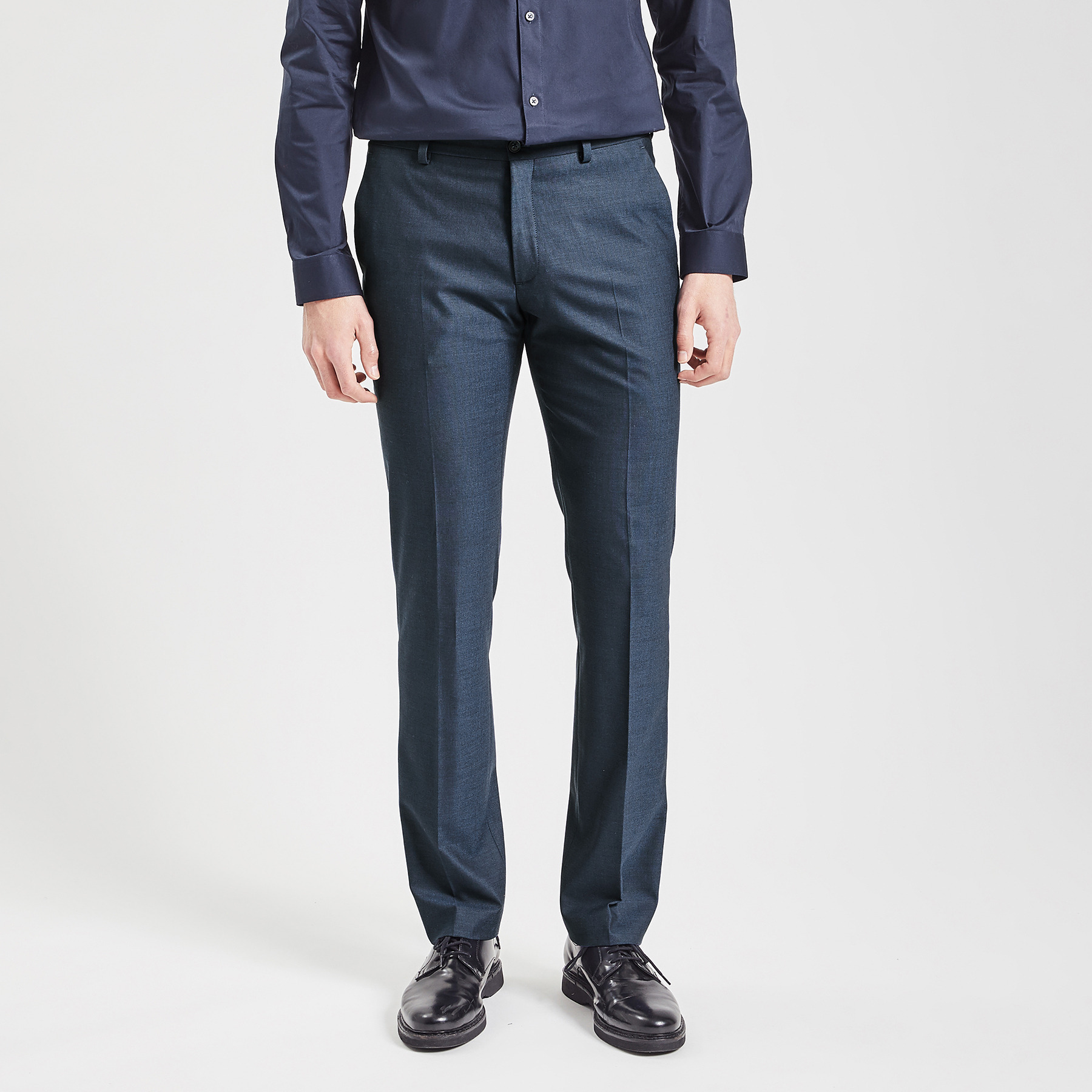 Pantalon de costume regular Bleu moyen 36 64% Polyester, 34% Viscose, 2% Elasthanne Homme Brice