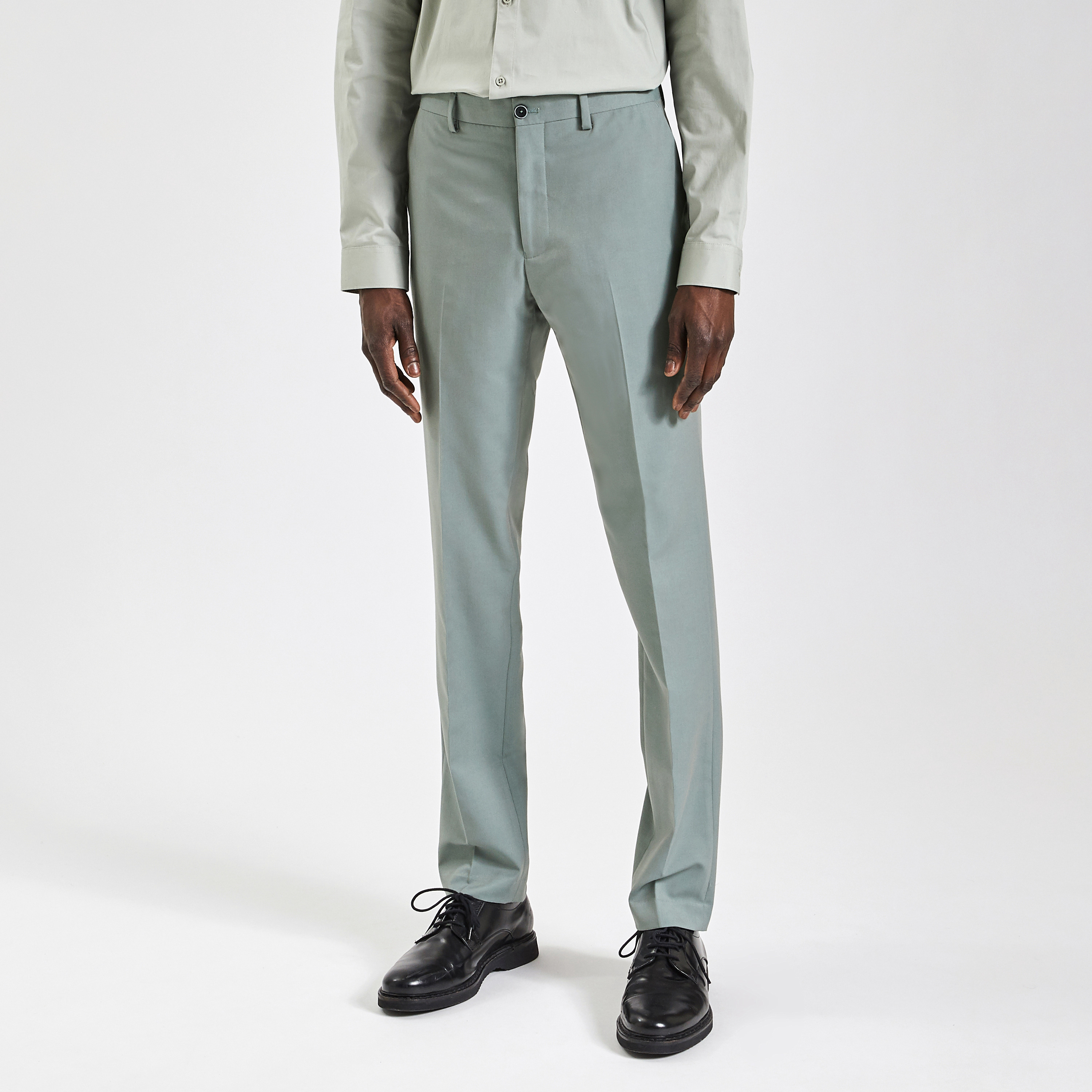 Pantalon de costume slim Vert clair 36 85% Polyester, 15% Viscose Homme Jules