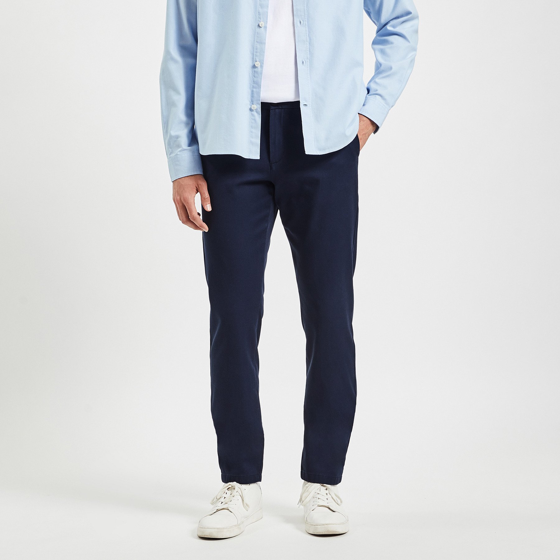Pantalon chino slim urbain "le parfait by JULES" Bleu 34 98% Coton, 2% Elasthanne Homme