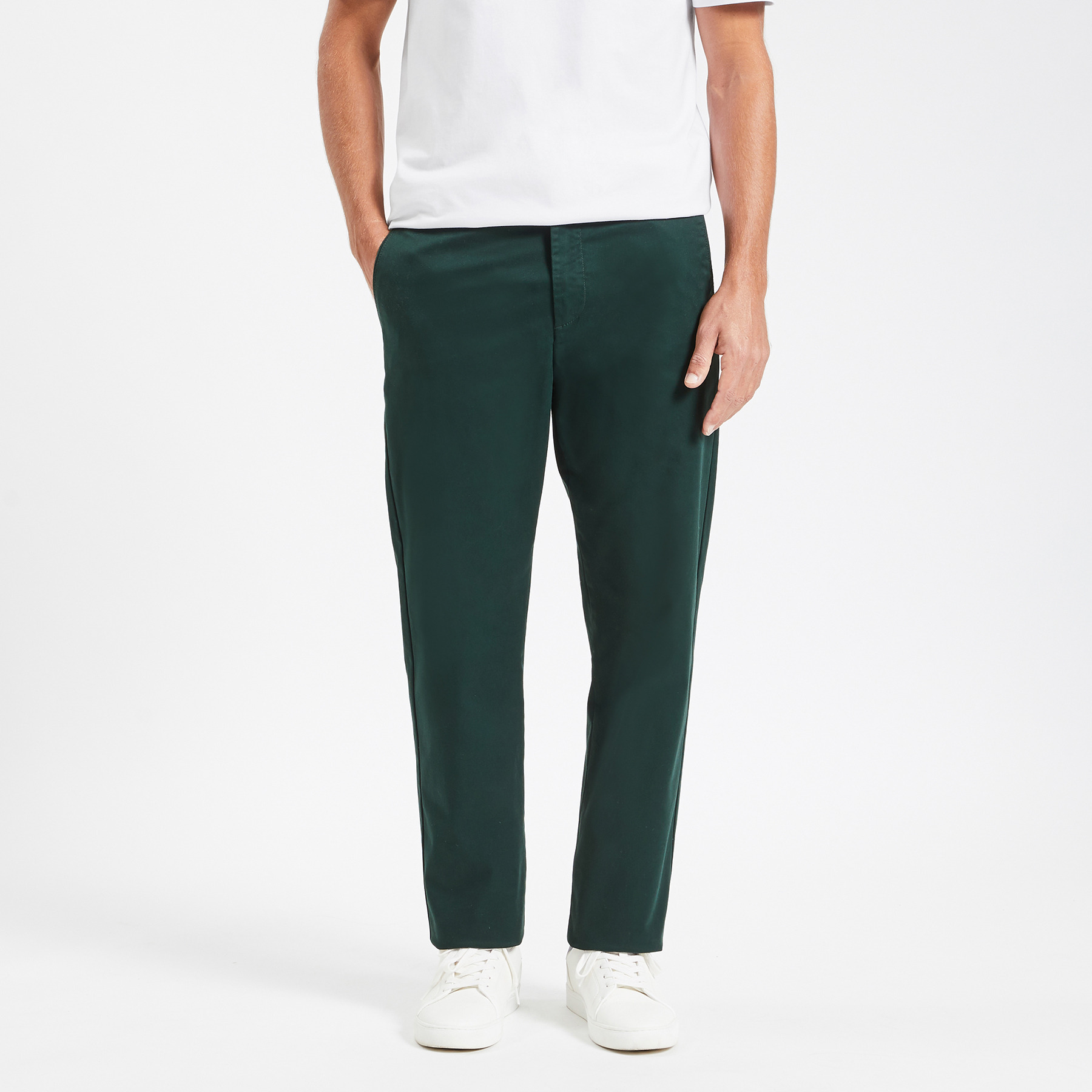 Pantalon chino regular "le parfait by JULES" Vert 46 98% Coton, 2% Elasthanne Homme Brice