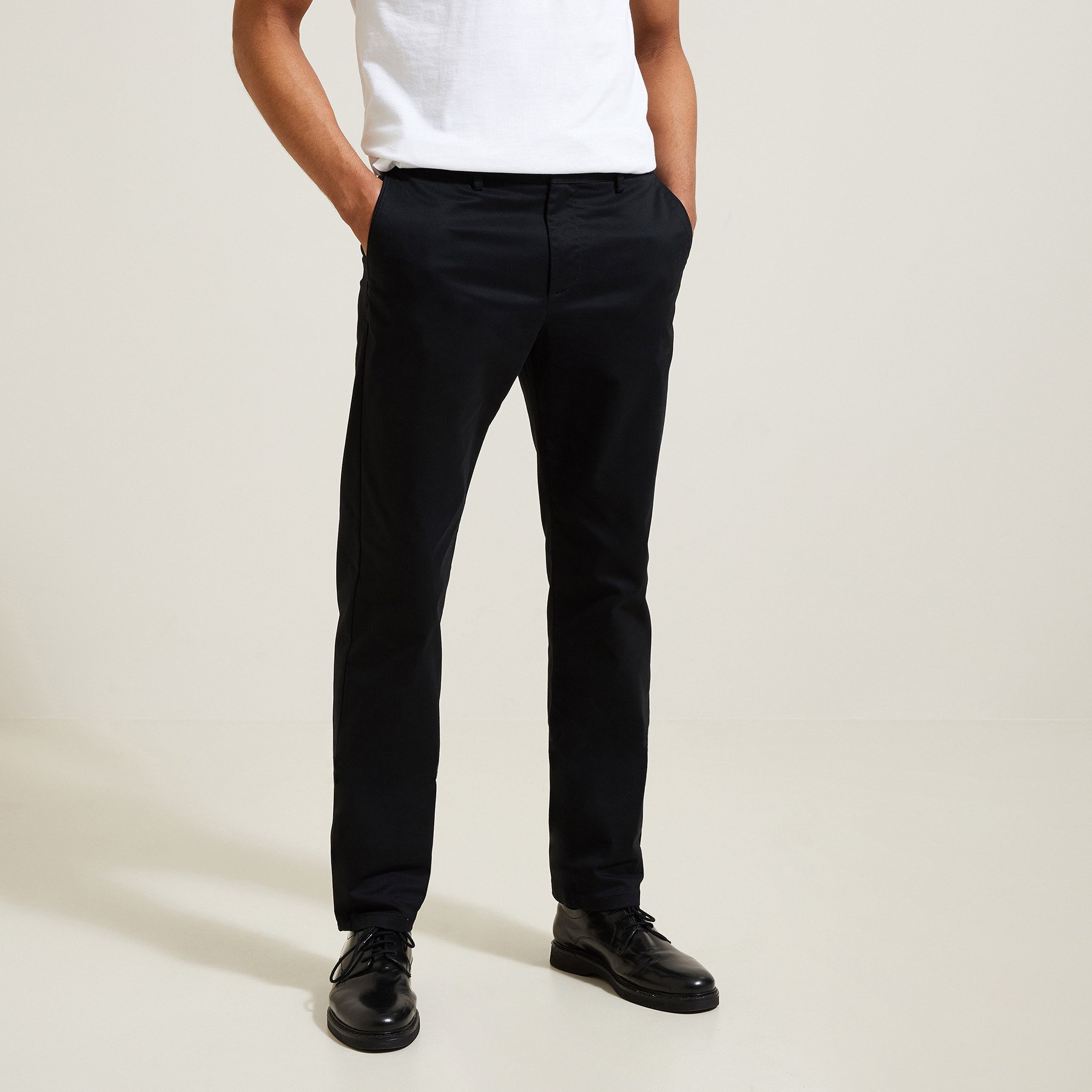 Pantalon chino regular "le parfait by JULES" Noir 38 98% Coton, 2% Elasthanne Homme