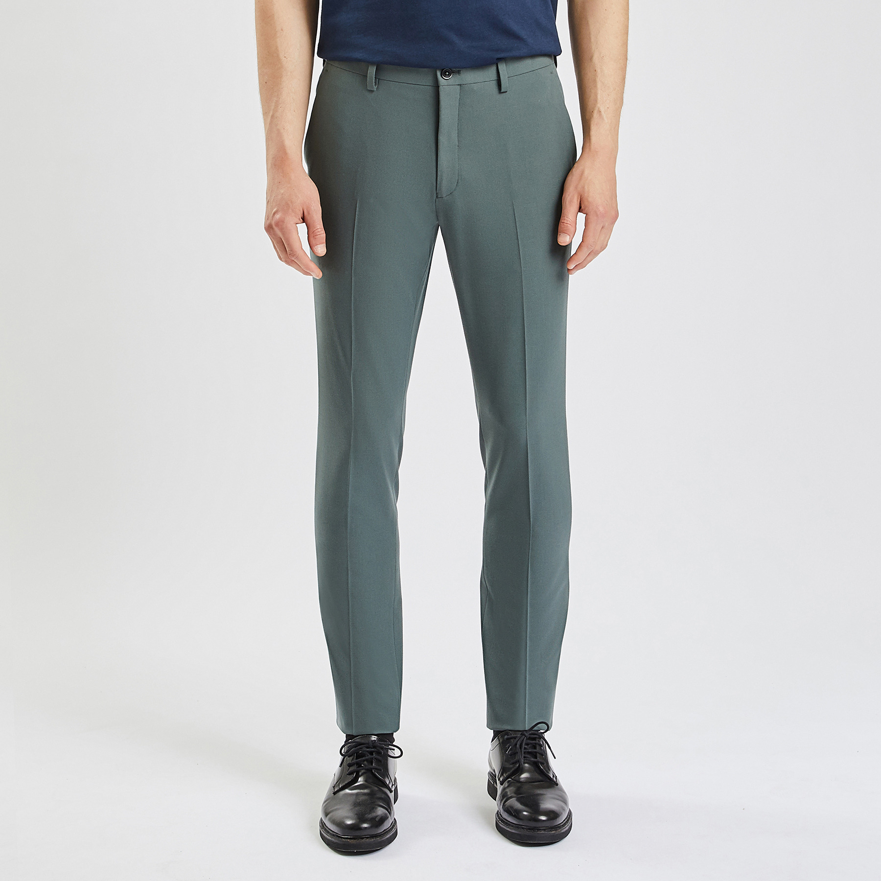 Pantalon de costume extra slim bi-stretch Vert 36 65% Polyester, 29% Viscose, 6% Elasthanne Homme Jules