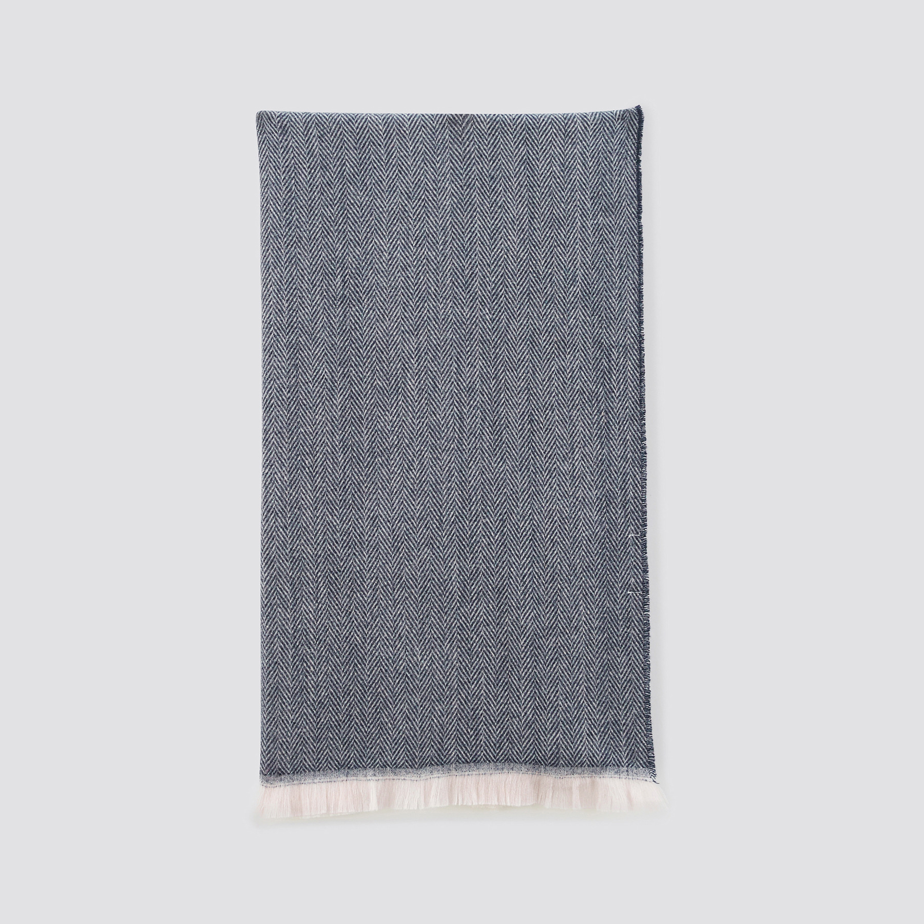 Écharpe faux uni avec laine Bleu T.U. 50% Polyester, 30% Laine, 20% Acrylique Homme