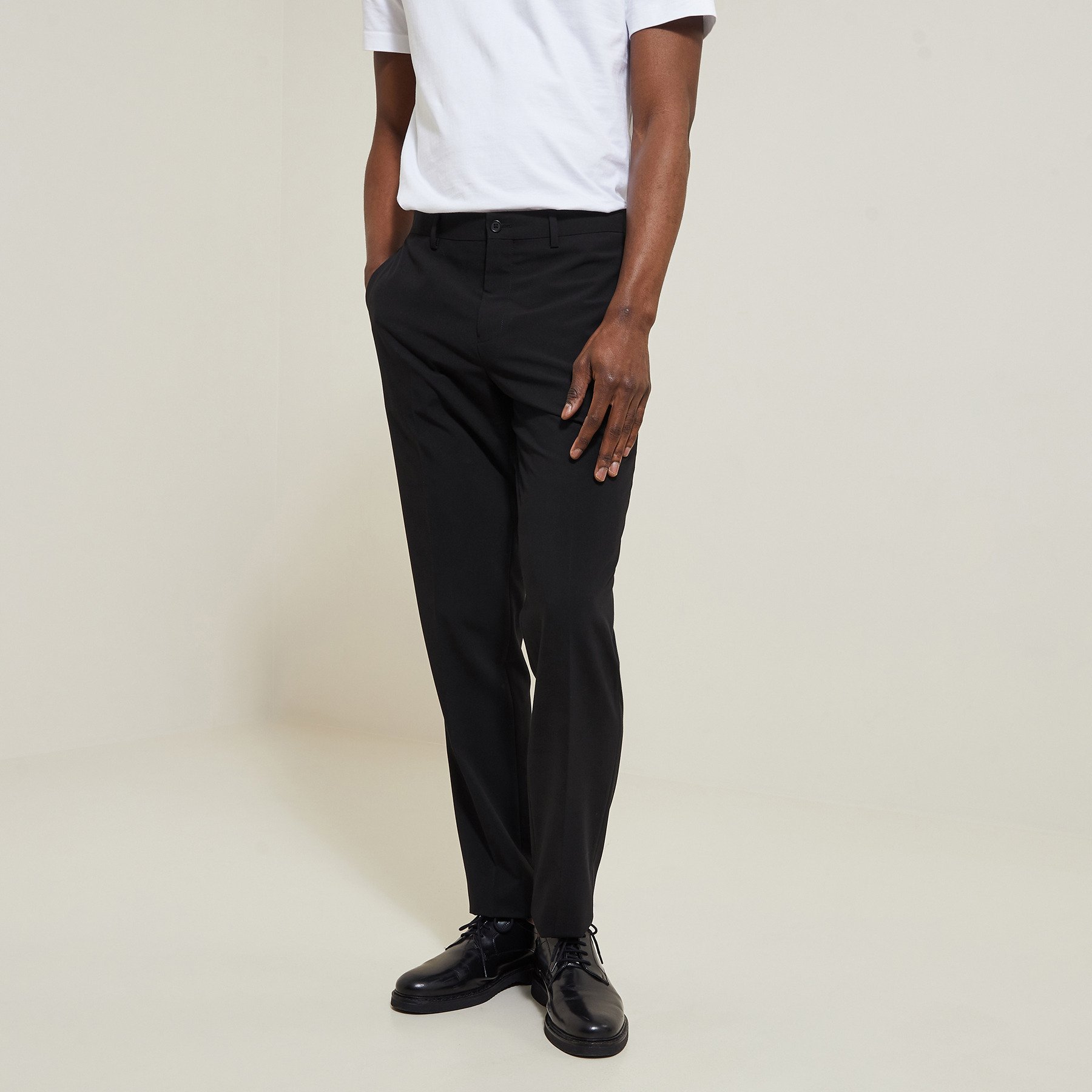 Pantalon de costume confort Noir 34 70% Polyester, 25% Viscose, 5% Elasthanne Homme