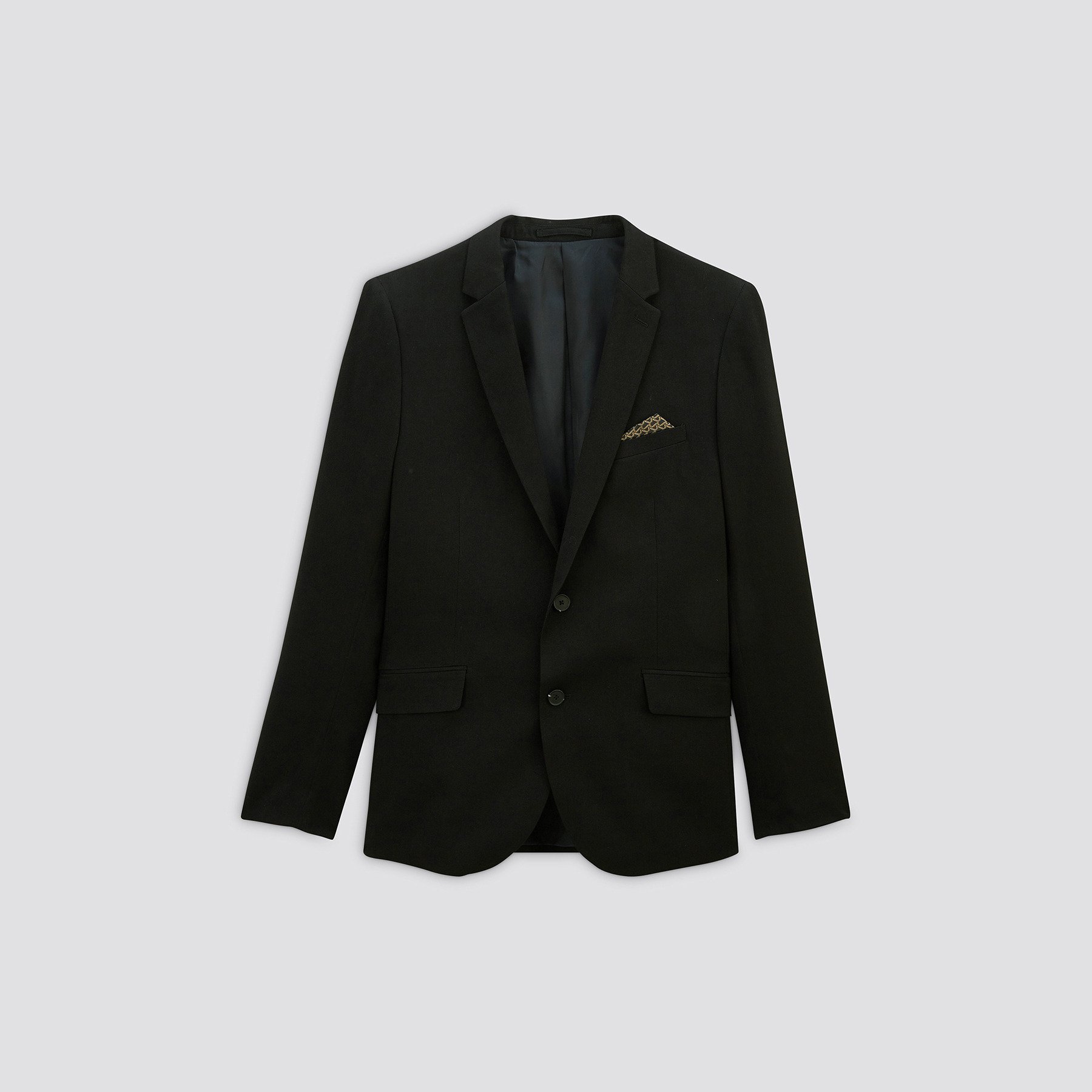 Veste de costume coupe slim Noir 44 Polyester Homme