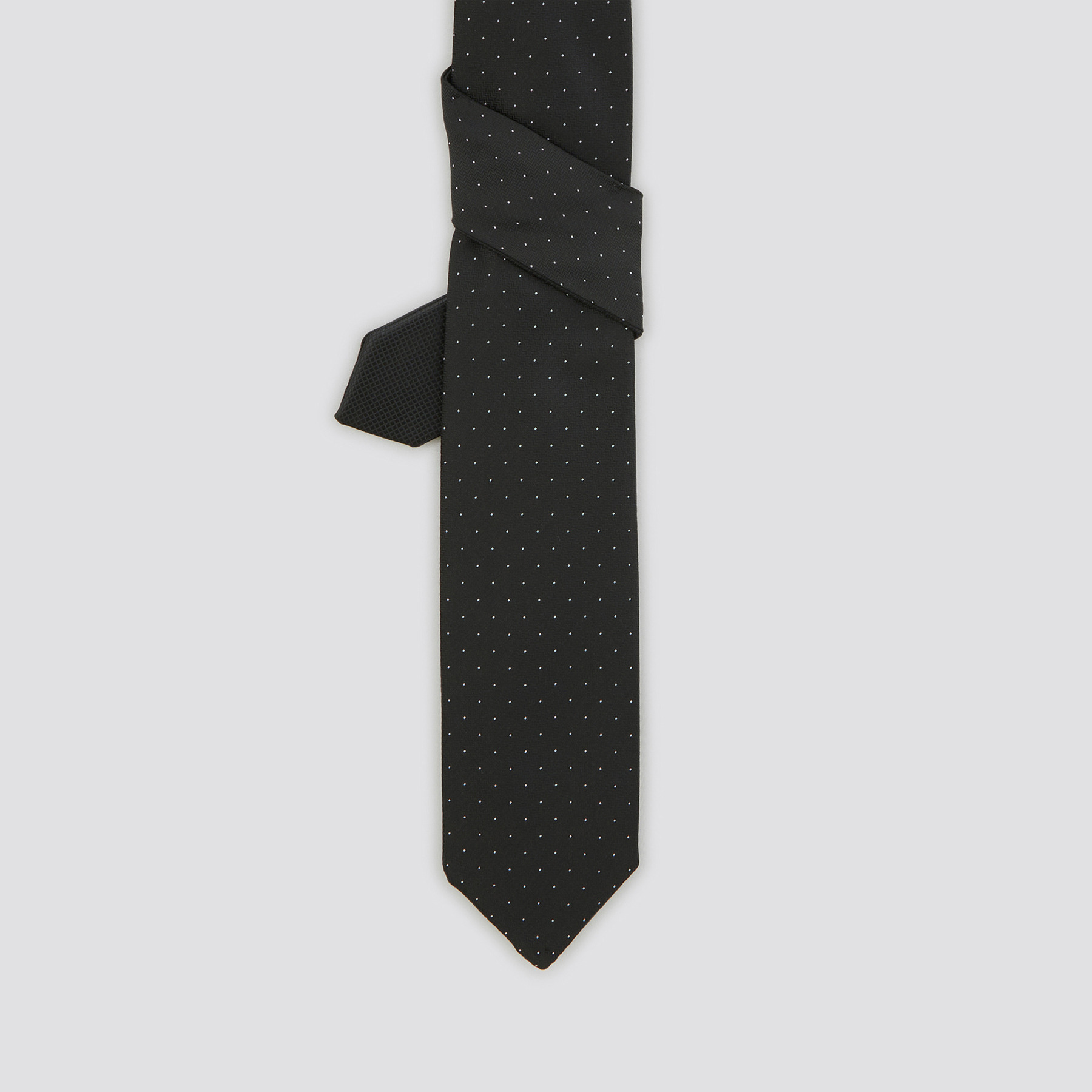 Cravate réversible Noir T.U. 100% Polyester Homme