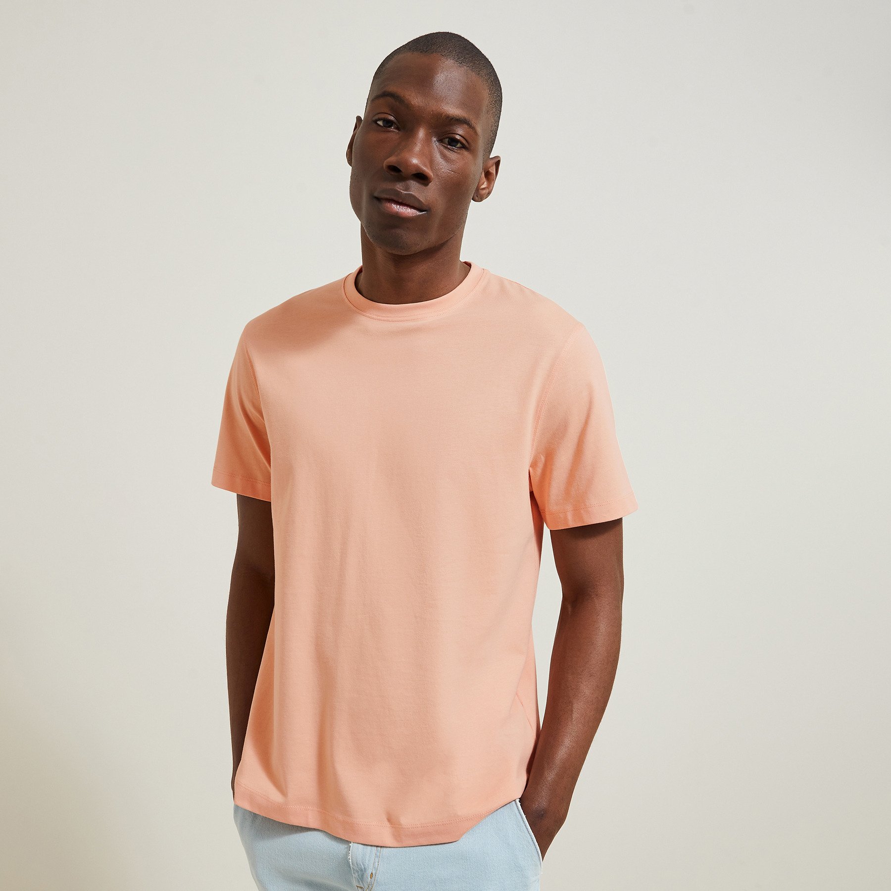 Tee shirt "le parfait by JULES" Orange S 100% Coton Homme